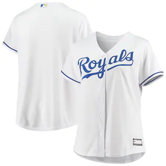 womens white kansas city royals plus size home replica team